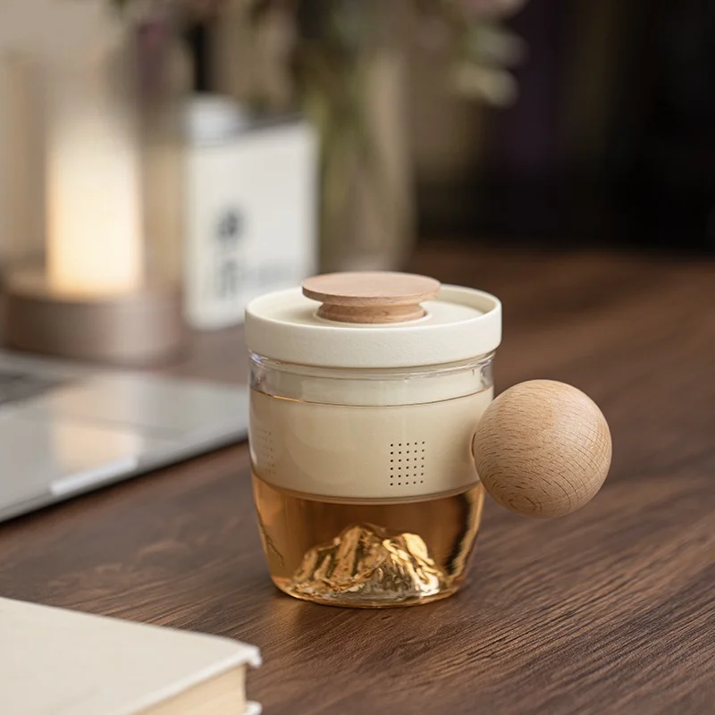 Lidded Infuser Mug Tea Water Separation High Aesthetic Tea Coffee Cup Home Office Desktop Holiday Decor Gift