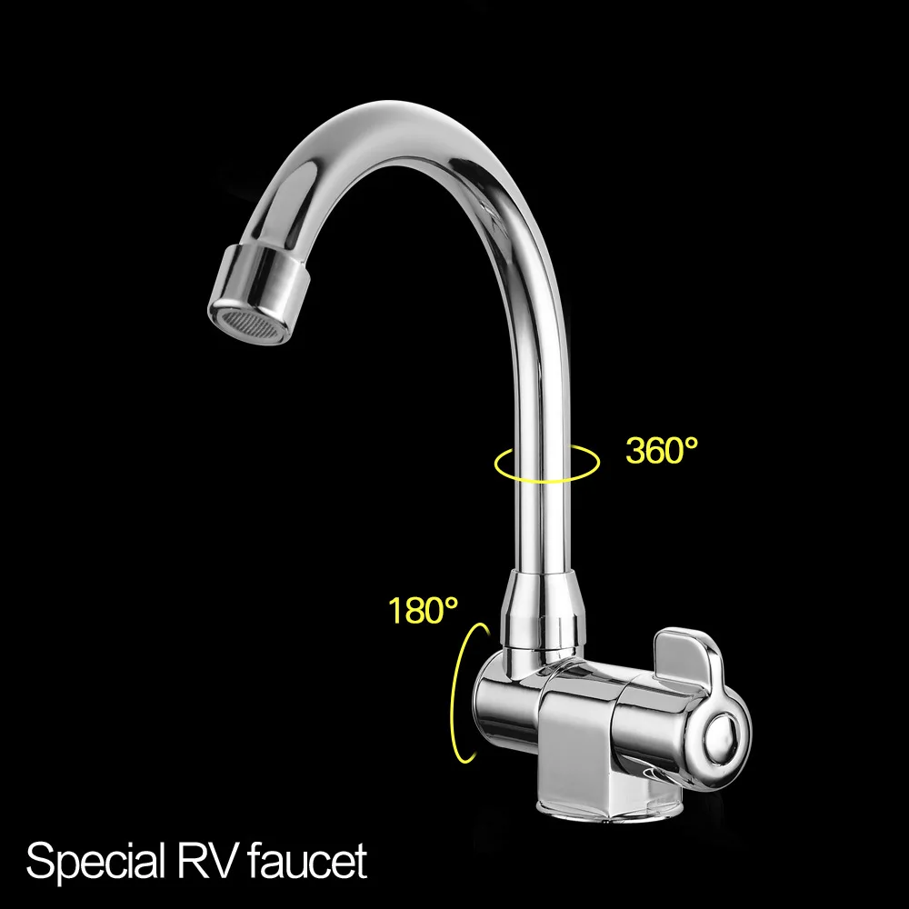 

Direct supply single cooling rotary folding faucet