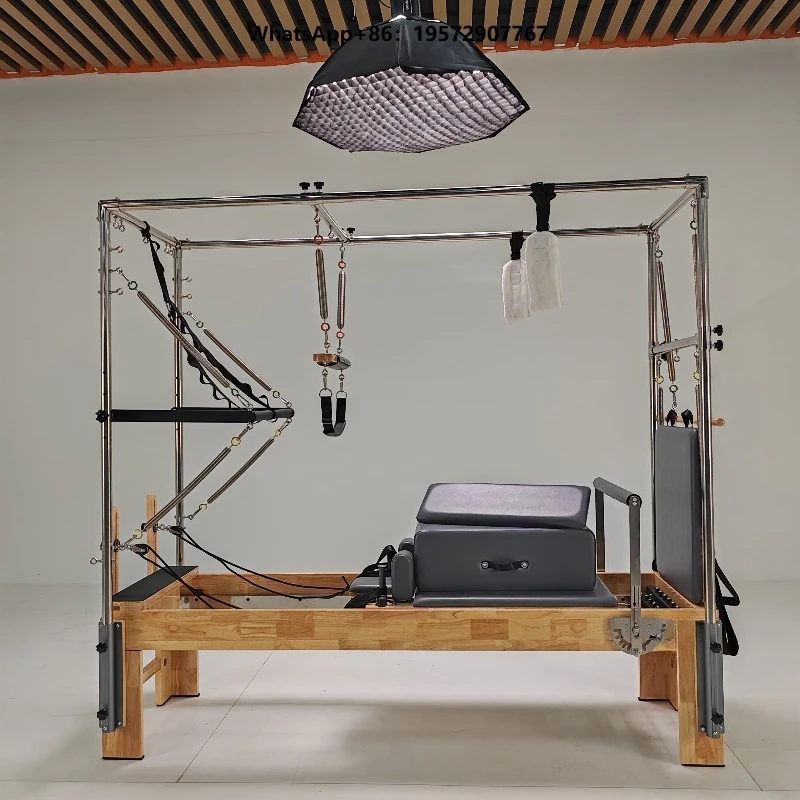 Wood Pilates Core Bed Durable Reformer Frame Studio for Commercial Gym Spaces for Clinical Physio Rehab