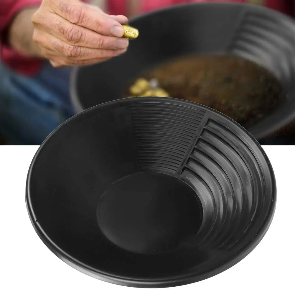 15 inch Hot Sale Plastic Gold Pan Basin Nugget Mining Pan Dredging Prospecting River Tool Wash Gold Panning Equipment