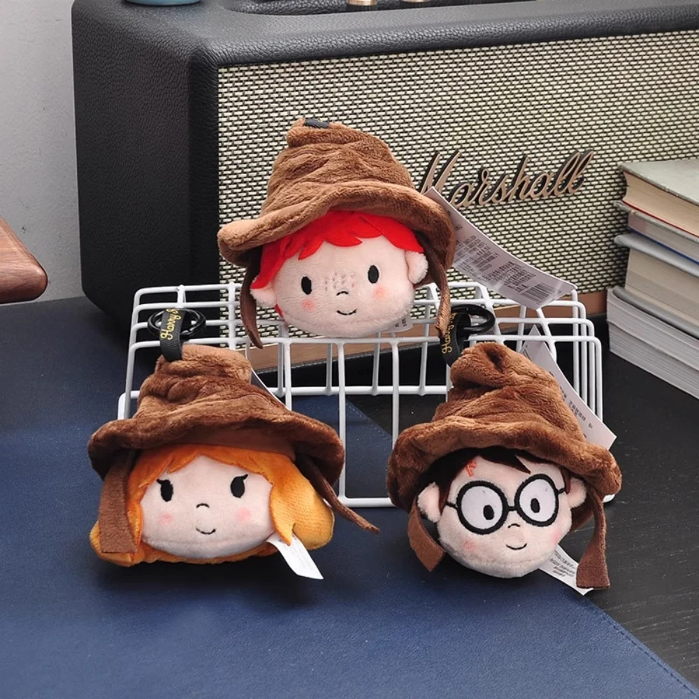 Genuine Harry Potter Ron Plush Dolls Cartoon Hermione Kawaii Telescopic Rebound Toys Student Backpack Decoration Girls Gifts