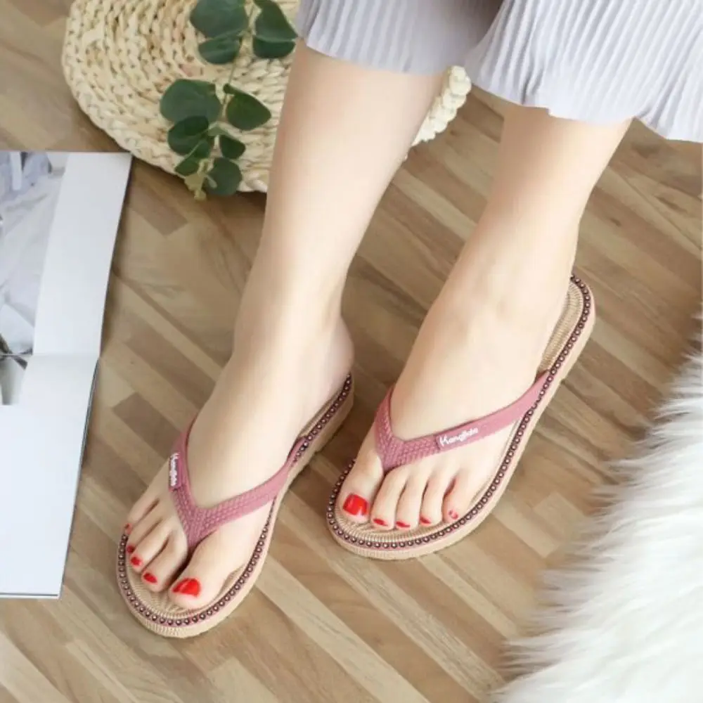 

All Match PVC Crystal Flip Flops Anti Slip Soft Sole Slippers for Women Shoes Beach Wear Slides Sandals Home