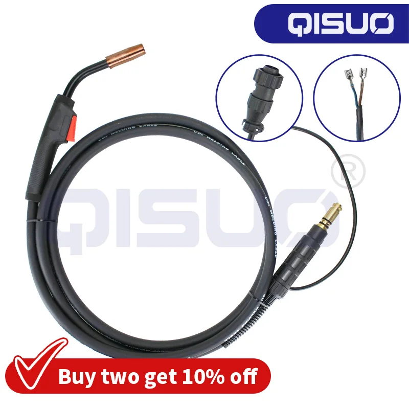 

100A 150A MIG Gun Torch Compatible with Lincoln Magnum Spade Terminals Signal Connectors