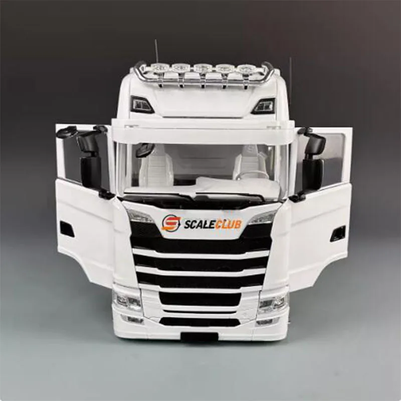 770S Cab 1/14 Tamiya RC Trailer Cab Door Can Be Opened with Cab Interior Remote Control Truck Dump Truck Shell Accessories