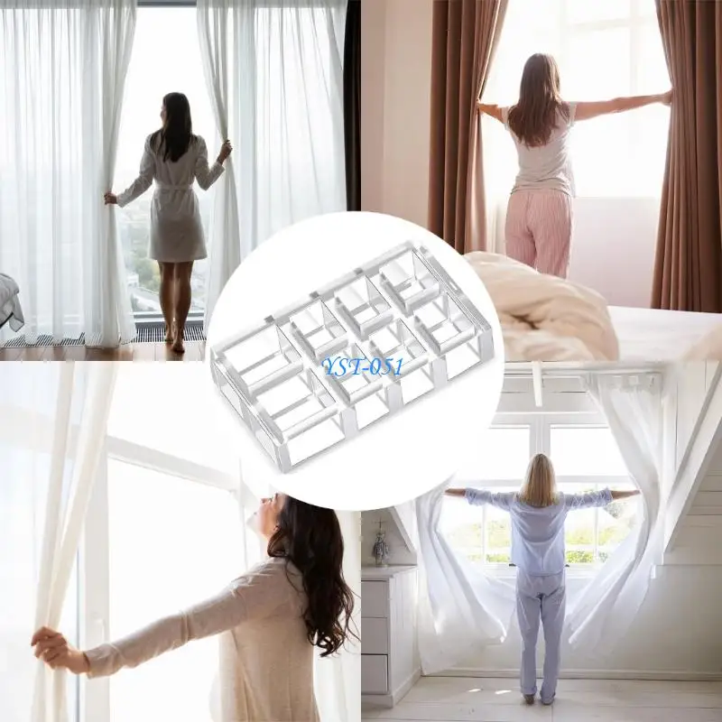 E15A Multipurpose Clear Plastic Spacer Block Durability Clear Curtain Support Spacer