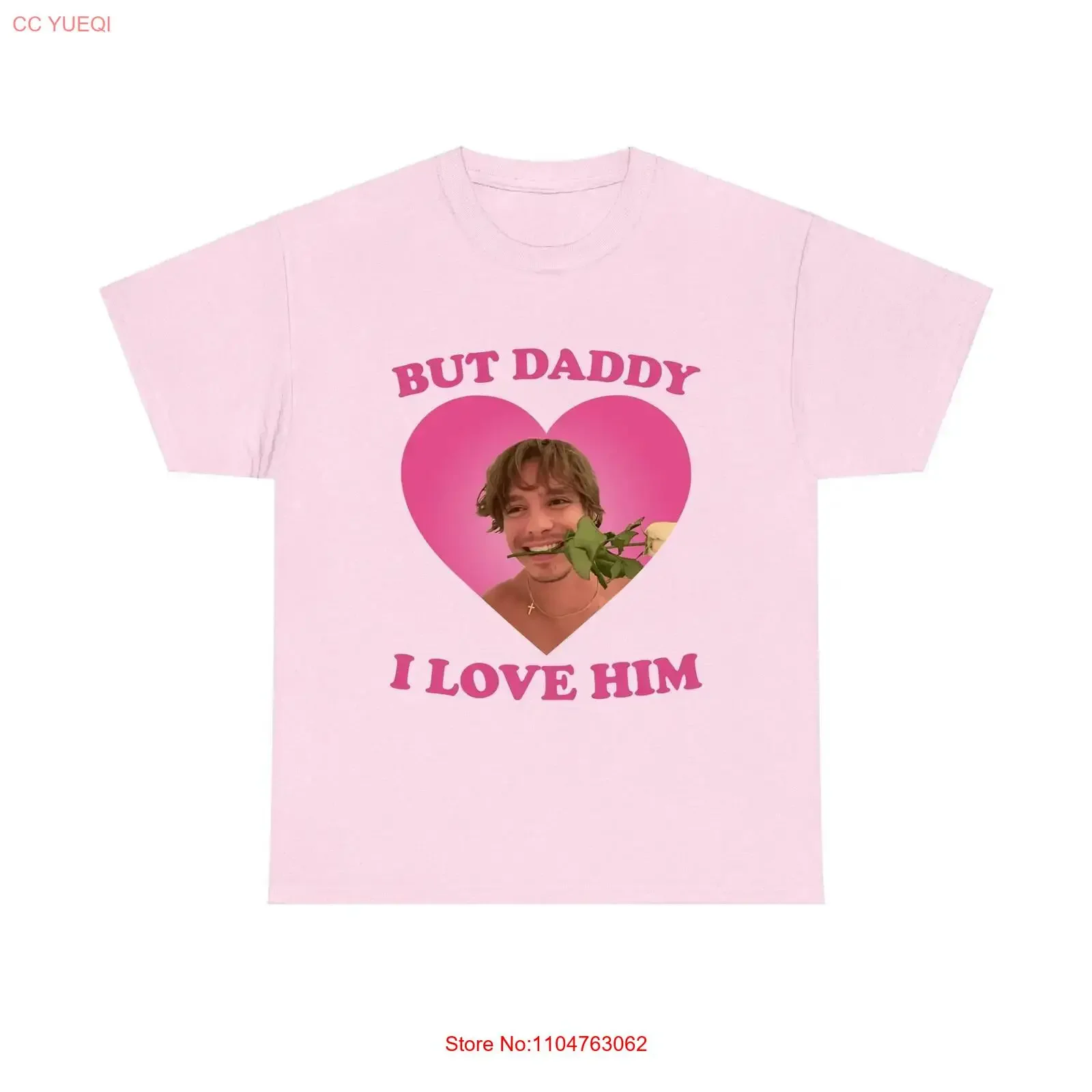 I love him nicholas chavez funny meme shirt vintage Washed Top For Everyday Wear homme Comfortable Stretched Casual Soft