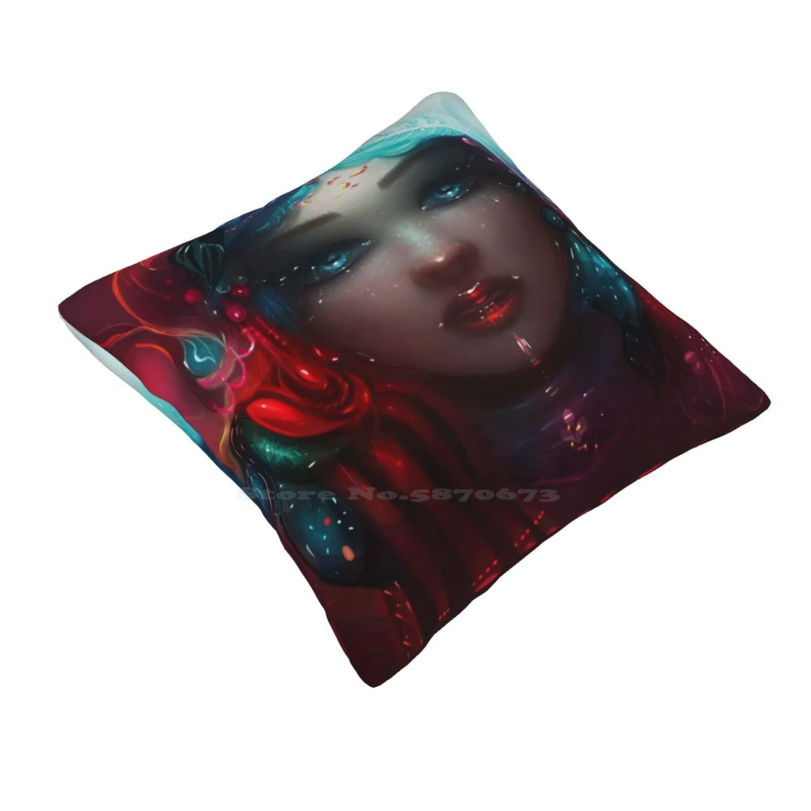 Four Seasons Home Sofa Car Waist Throw Pillowcase Desktopography Nature Portrait Woman Colors Surreal Conceptual Beauty Goddess