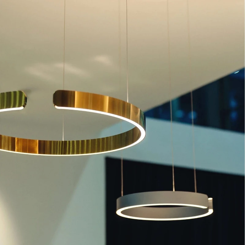 Nordic Modern C Ring LED Chandelier Luxurious Indoor Lighting Living Room Bedroom Dining Room Kitchen Office Hotel Home Lighting