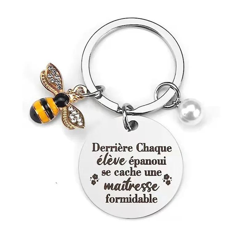 Little Bee German Gifts Women Keychain Funny Gifts for Best Friend Birthday Kids Keychains Teachers ' Day Gift