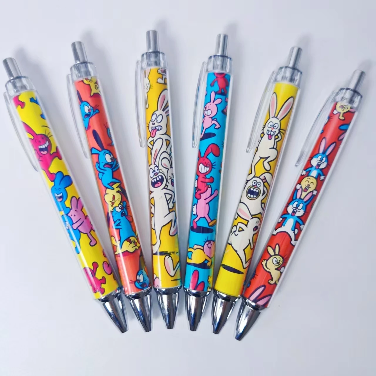 

6 шт./15 шт., пресс-ручка с изображением кролика, шариковая ручка, студенческая ручка для письма, подарочная ручка для нового школьного сезона