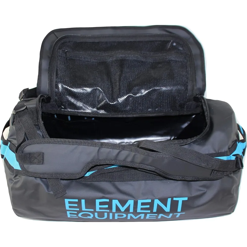 حقيبة من القماش الخشن متوسطة الحجم مقاومة للماء مع أشرطة كتف، باللونين الأسود والأزرق، مثالية للمغامرات الخارجية #3