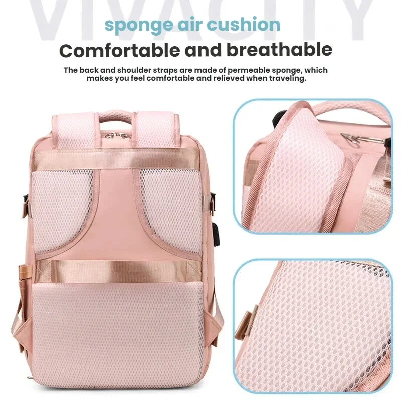 حقيبة ظهر متعددة الوظائف للسفر للأعمال، سعة كبيرة، مع حجرة أحذية مستقلة، حقيبة ظهر للسفر، حقيبة كمبيوتر محمول، إلخ