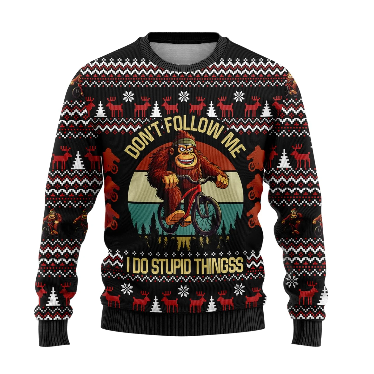 

Bigfoot уродливый рождественский свитер для женщин, одежда, толстовки унисекс для влюбленных, толстовка с шимпанзе, мужские и женские свитера