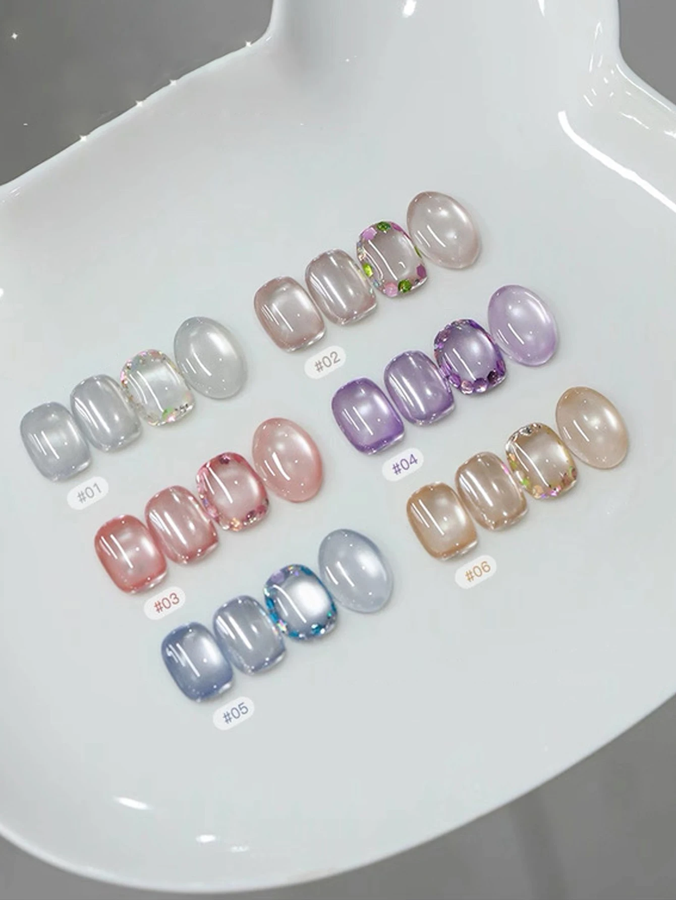 10pcs 15ml Autumn Nail Flash Sparkling Water Cat Eye Gel Nail Polish UV LED Curing Holiday Women's Gift Nail Art Daily Supplies