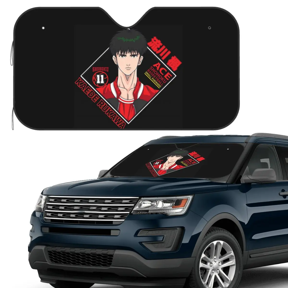 

Shohoku Ace Kaede Rukawa Slam Dunk Sunshade Windscreen Car Front Windshield Window Sun Visor Accessories Covers