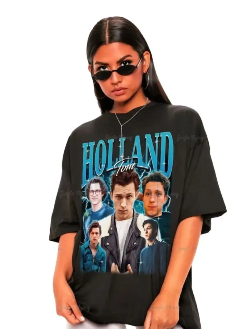 Retro Tom Holland Sweatshirt Merch Vintage 90s 100% Cotton Men\'s T-Shirt