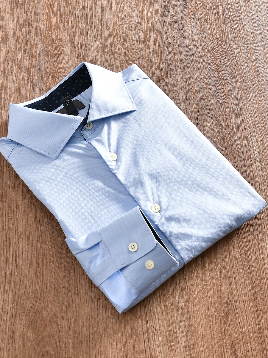 

Comfortable 100% Cotton Long Sleeve Men's Casual Shirt Fashionable Urban Standard Fit Moisture Wicking Breathable Pure Color