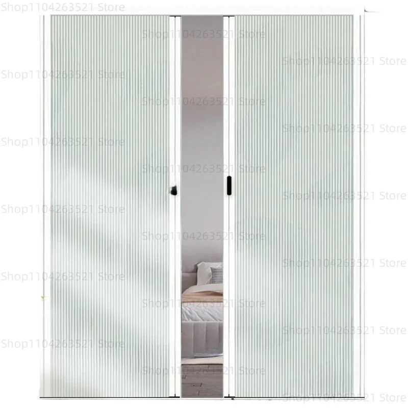 Folding Kitchen Partition Folding Sliding Door Simple Punching-free Toilet Gas Door