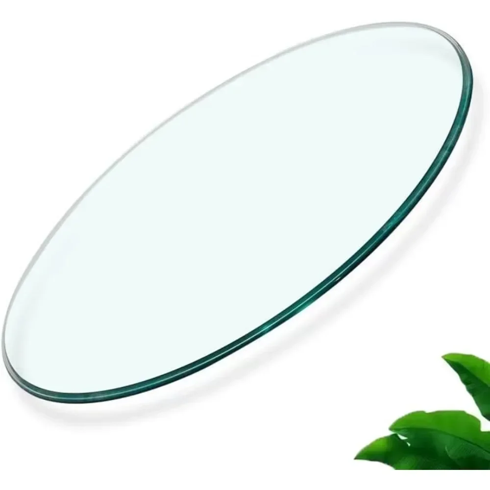 

Round Glass Table Top,3/8" Inch Thick Tempered Pencil Edge Polish Glass Table Top 40" Inch Suitable for Dining, Coffee, Office,