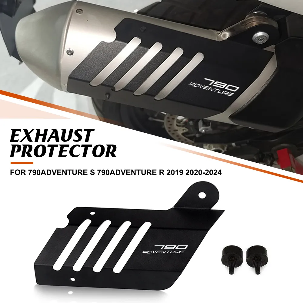 

FOR 790Adventure S Exhaust Pipe Protector Heat Shield Cover Guard Muffler Pipe Anti-Scalding Cover 790Adventure R 2019 2020-2024