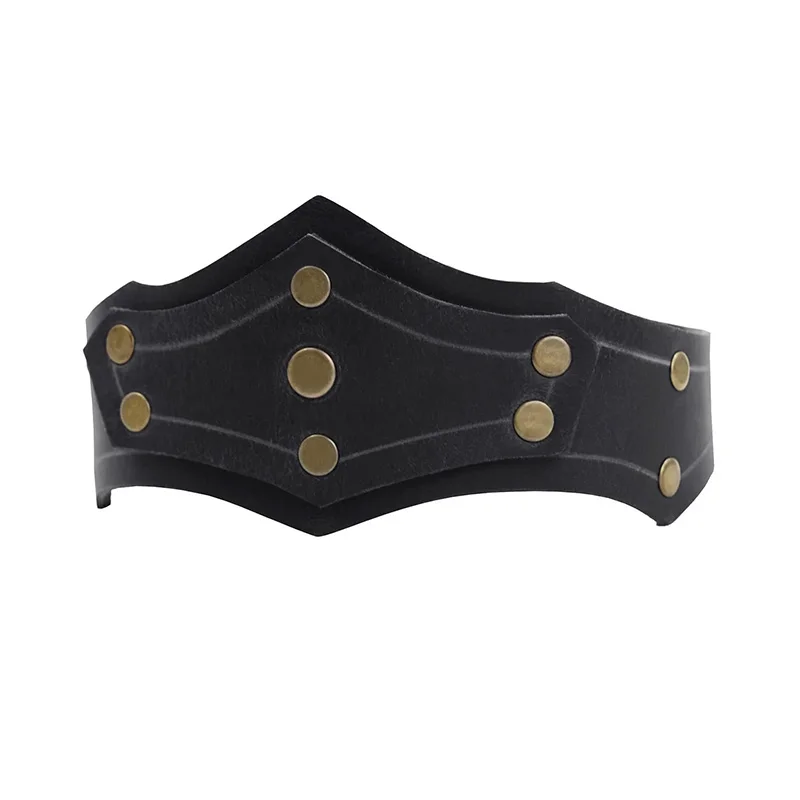 

Medieval Viking King Crown Headwear PU Leather Headband Gothic Punk Tiara Headpiece Pirate Cosplay Costume Birthday Party Props