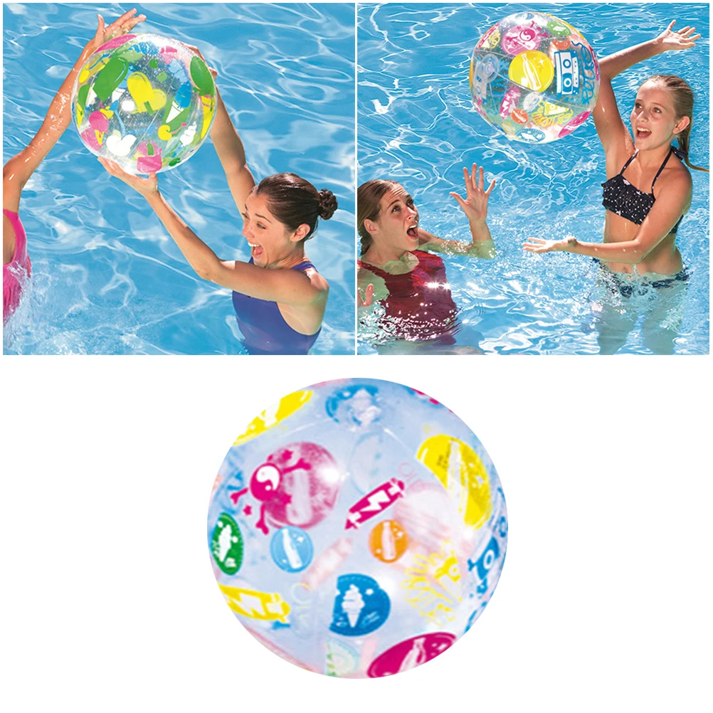 Mode Pailletten Aufblasbare Ball Sommer Lustige Wasser Spaß Spielen Strand Ball Pool Ball Party Favor für Kinder Kinder (Gelegentliche Muster)