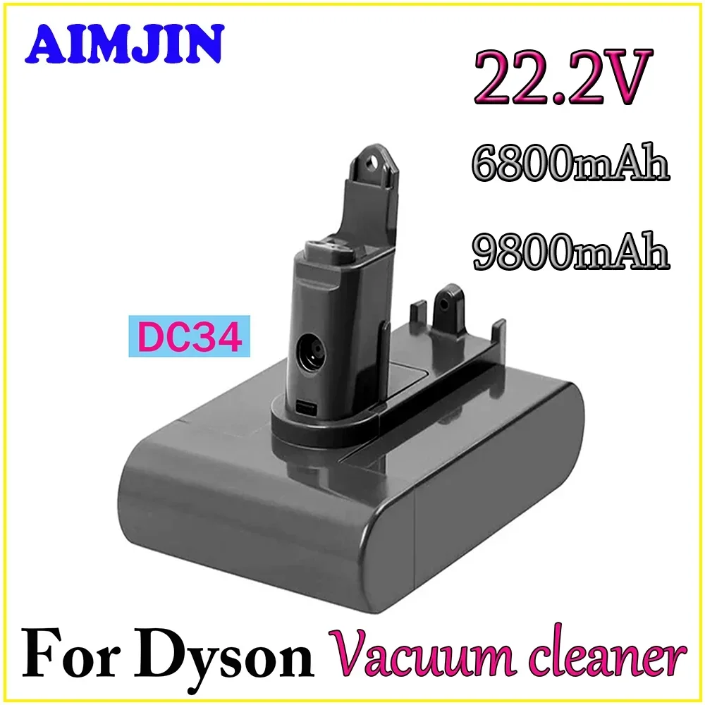 

22.2V 9800mAh 6800MAh( Only Fit Type B ) Li-ion Vacuum Battery for Dyson DC35, DC45 DC31, DC34, DC44, DC31 Animal,