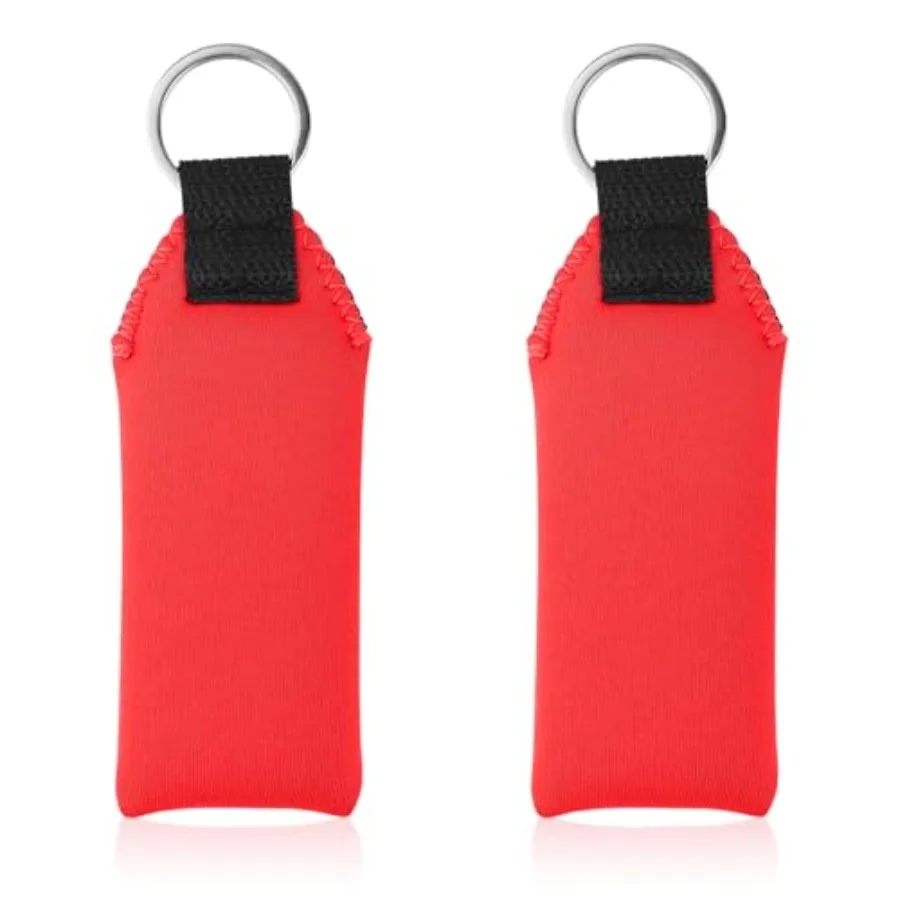 

2pcs Floating Foam Keychain Lightweight Neoprene Waterproof Floatable Key Ring Boat Key Chains Accessories for Surfboard Pool S