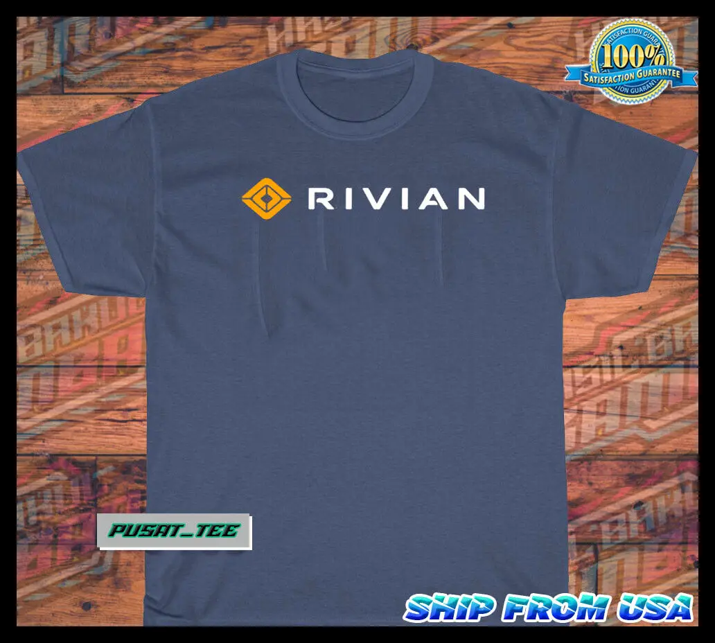 New RIVIAN Electric Vehicles Cars American Funny Logo Men's T-Shirt Size S-5XL