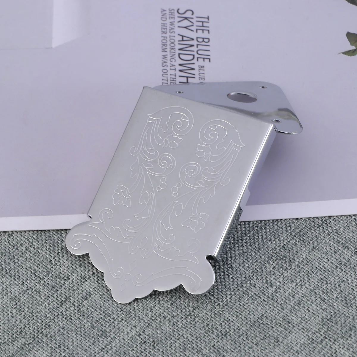 

Chrome 4.75*4.25*0.8Cm Triangle Plated 8-String Mandolin Guitar Tailpiece Cover Plate For Guitar Maker Mandolin Part