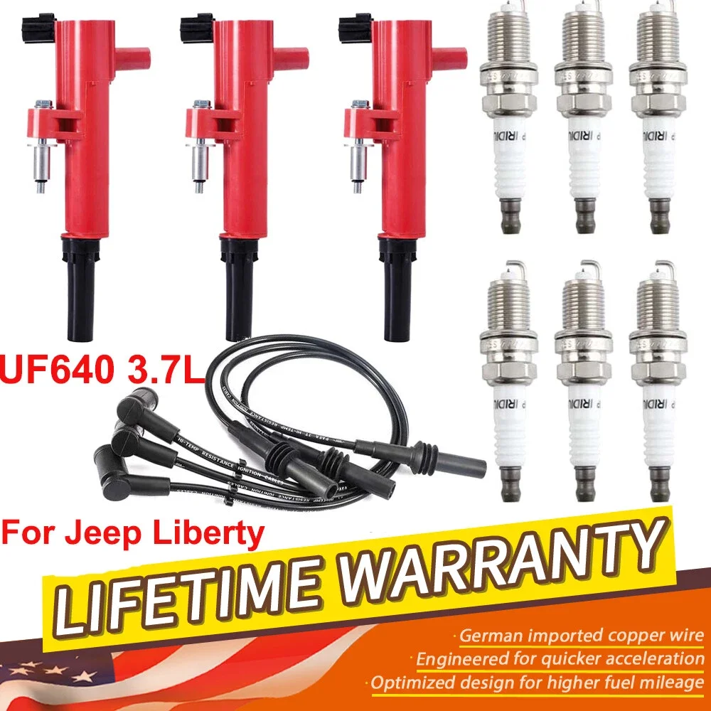 

Катушка зажигания UF640 + комплект настройки свечи зажигания для Jeep Liberty 3.7L V6