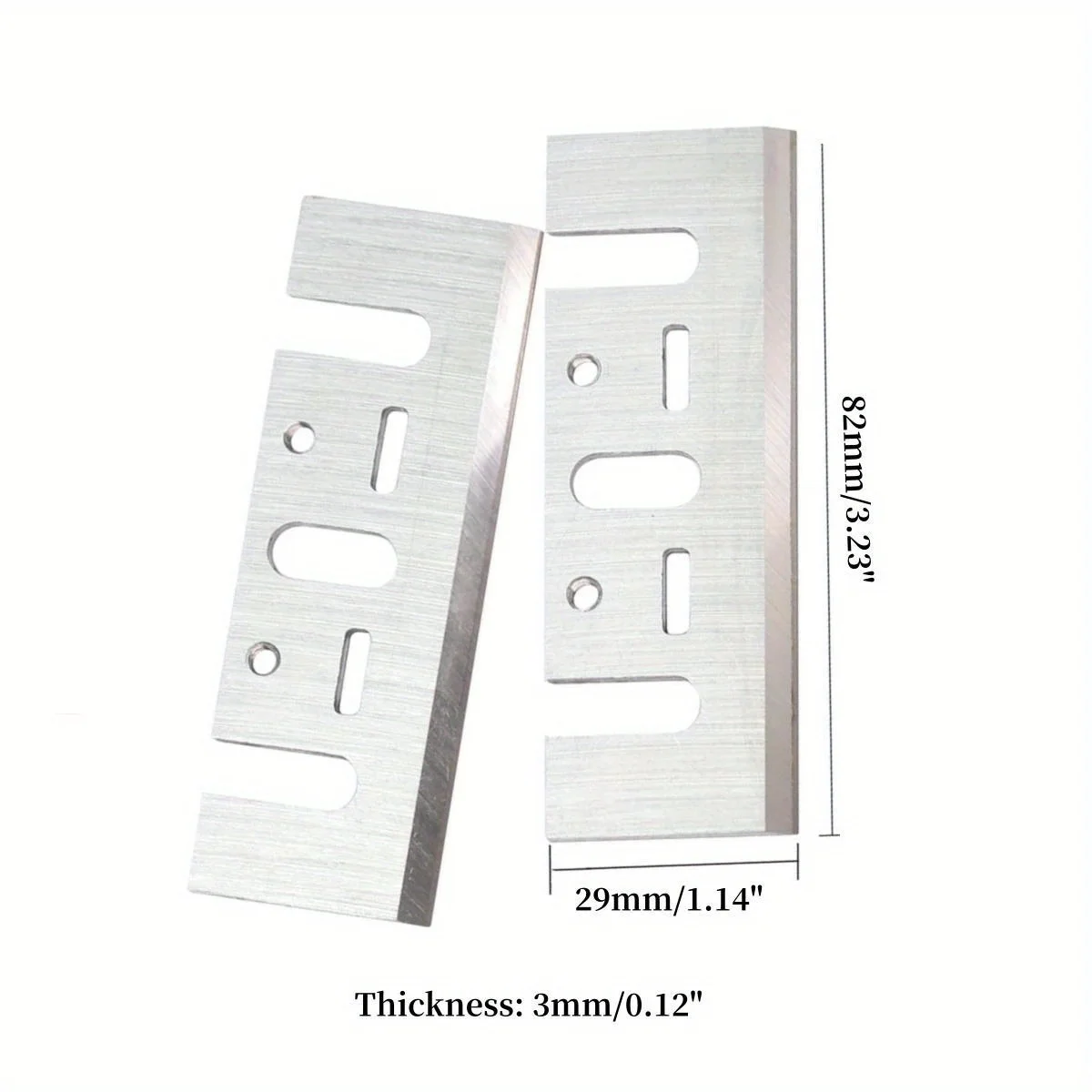 2 قطعة أجزاء شفرات المسوي الفولاذية عالية السرعة 3-1/4 ، شفرة استبدال المسوي الكهربائية لأعمال النجارة للخشب الصلب Maklta 1900B