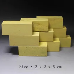 Blank Uncarved Yellow Shoushan Stone Stamp Seal Carving Practice For Painting Drawing Art Supplies 2x2x5 cm