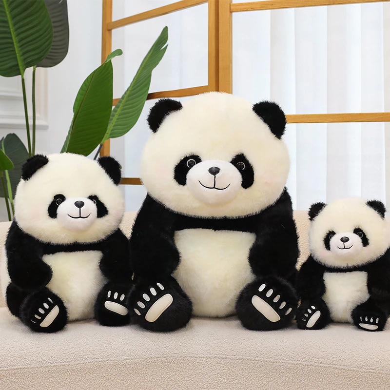 

Kawaii Plush Panda Toy Stuffed Animal Cute Filled Doll for Kids Birthday Gift Zoo Souvenir Home Decor Pillow