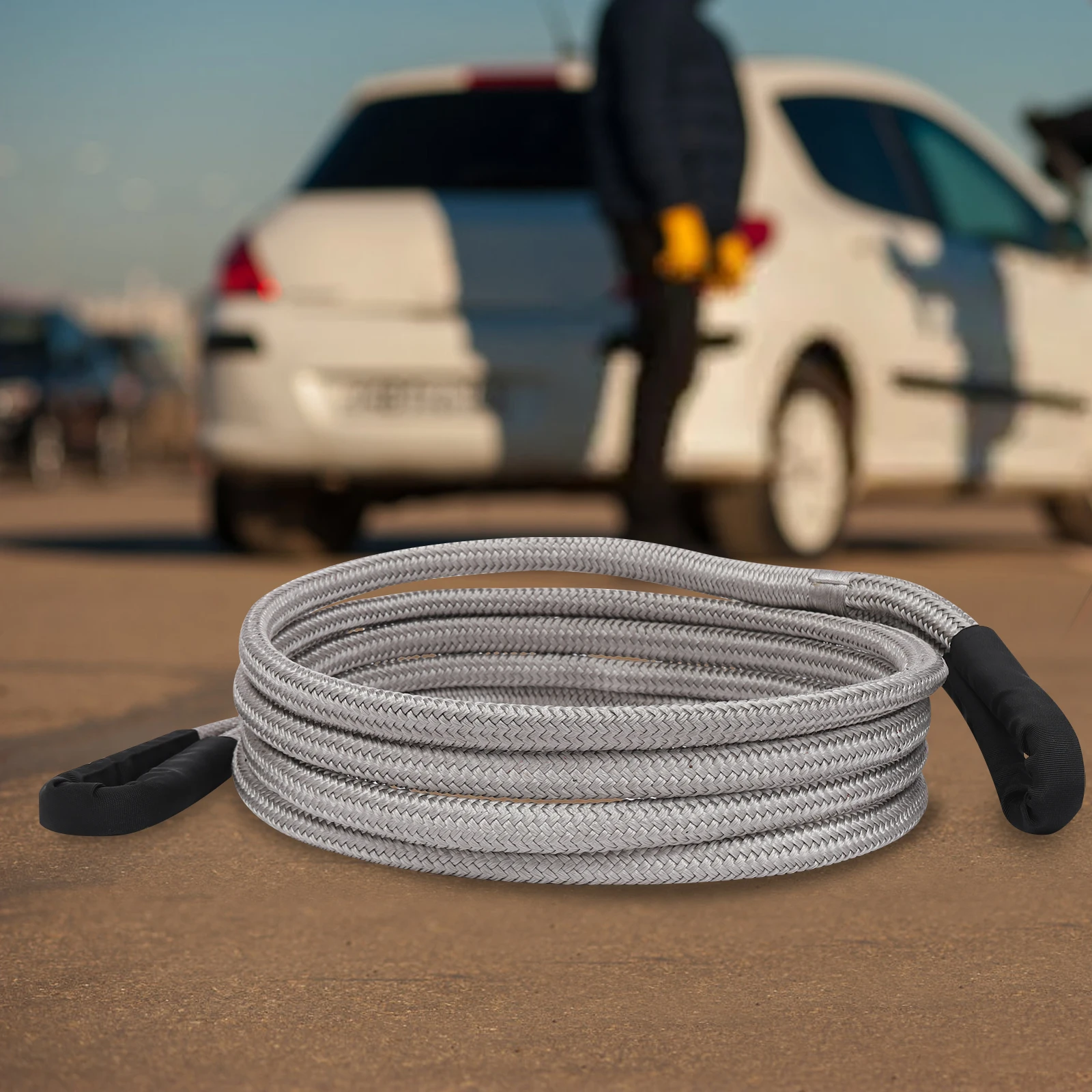 

Towing Rope, 20ft Rope Length Safe Traction High Strength for Emergency Rescue Tourism Outing Camping Marine Industry Mining