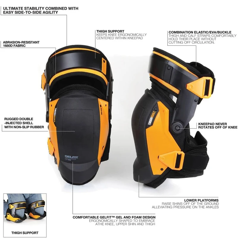 TOUGHBUILT TB-KP-G3 Thigh Support Stabilization Knee Pads Comfortable Adjustable Hand Tool Accessories Kneeprotection