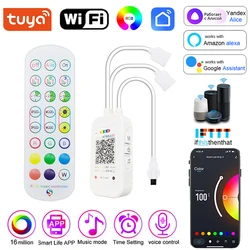 Kontroler RGB 12V 4-pinowy Tuya Bluetooth Wifi Kontroler LED RGB 12V Taśma LED RGB Synchronizacja muzyki Inteligentny kontroler Światła LED