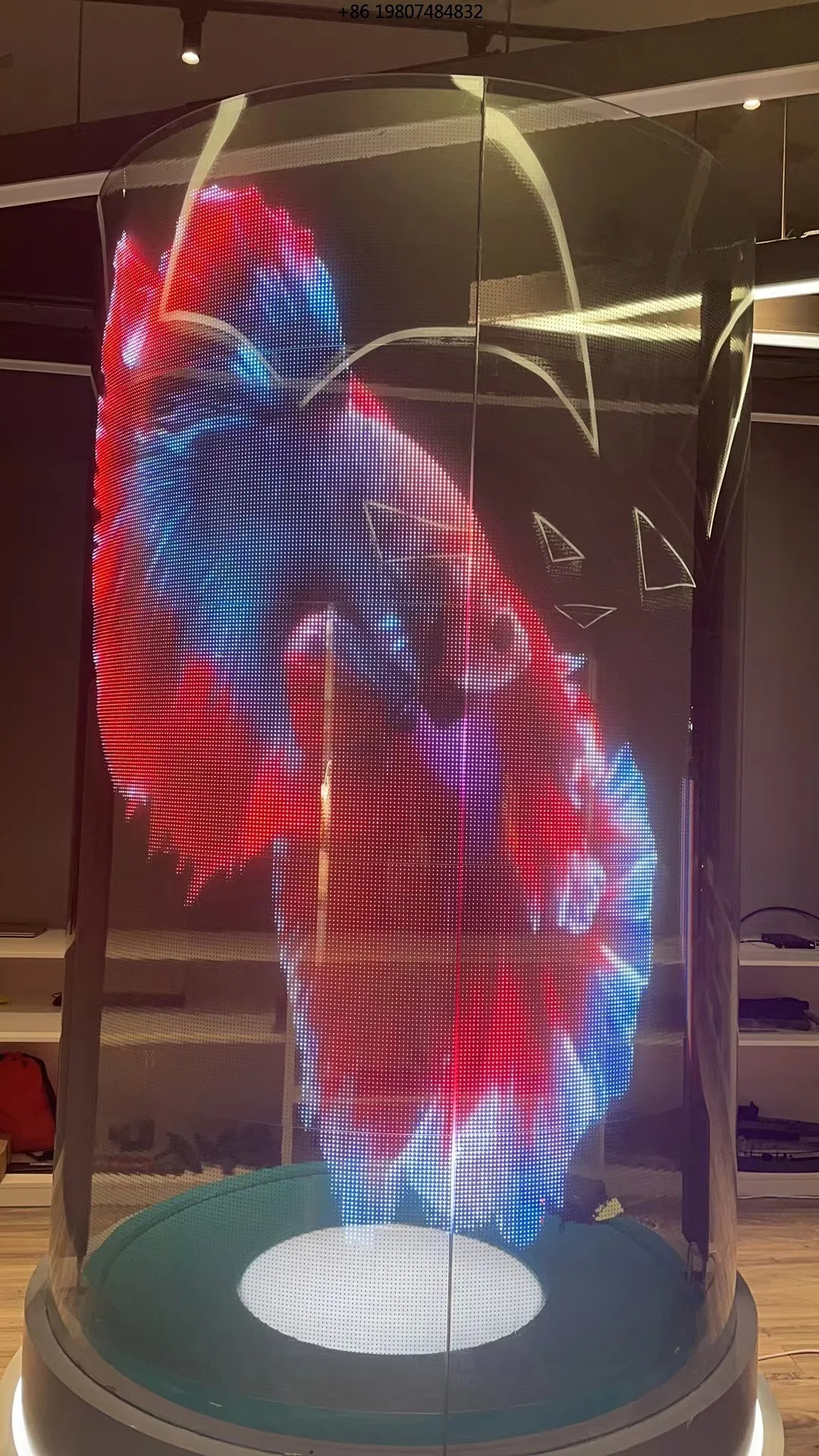 P6 P8 P10 Ultra Thin Transparent LED Film Screen, Self-Adhesive Glass Display for Shopping Mall Window Advertising