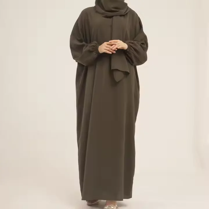

Eid Hooded Modest Muslim Women Hijab Abayas Prayer Dress Turkish Djellaba Khimar Dubai Islam Arab Ramadan Kebaya Robe Jalabiya