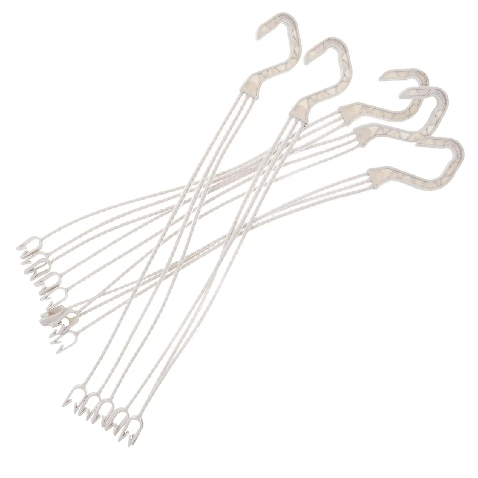 

5 White Plastic Hanging Hooks for Flower Pots Durable Load Bearing Plant Holders Balcony Terrace Accessories