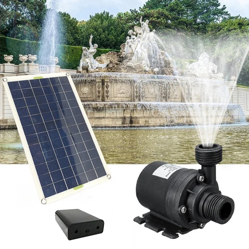 1 Set 50W Solar Water Pump 800L/H DC12V Solar Water Fountain Pump Low Noise For Garden Family Water Fountain Irrigation Pump