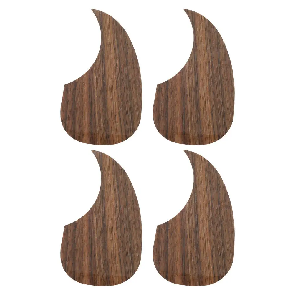 4Pcs Wood Grain Acoustic Guitar Pickguard Walnut Rosewood Simulation Elegant Protective Plate for Folk Guitar Scratch Resistance