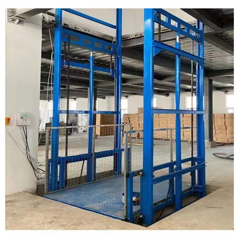 Système de rail de guidage de capacité de charge d'ascenseur de fret hydraulique industriel 1T pour l'usine d'entrepôt