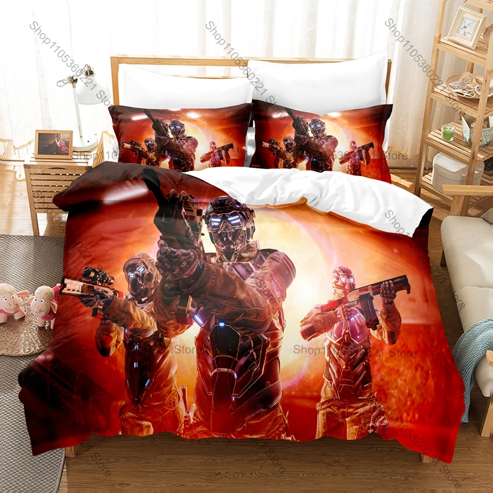 Game Warface Breakout Bedding Set 3 Pieces Soft Fabric Duvet Cover Pillowcases Stylish Home Bed Decoration