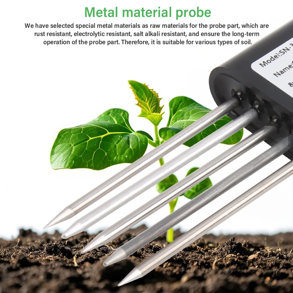YAGO Soil Sensor pH EC Moisture Meter for Agriculture Soil NPK Tester for Android USB App 7 in 1 Soil Nutrient Detector