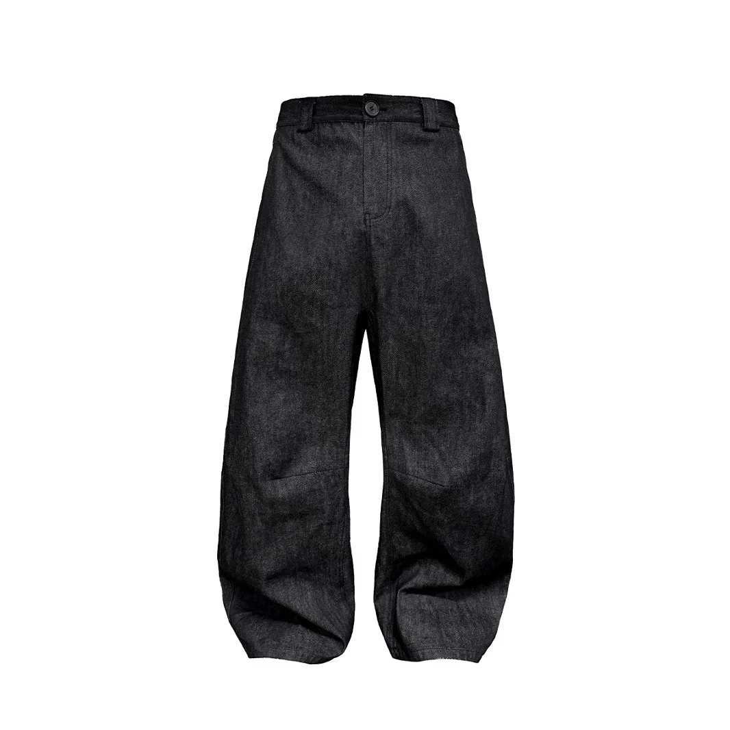 Y2K Jeans Men Wide Leg Denim Pants Loose Fit Streetwear High Street Punk Casual Fashion Unisex Trousers Clean Style