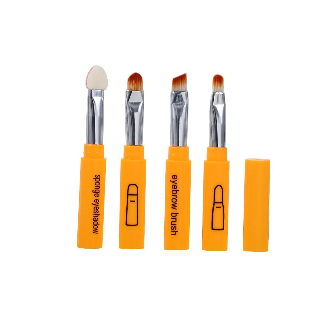 Outdoor Retractable Plastic Handle Travel Eyeliner Brush Makeup Brush Eye Shadow Brush Lip Brush
