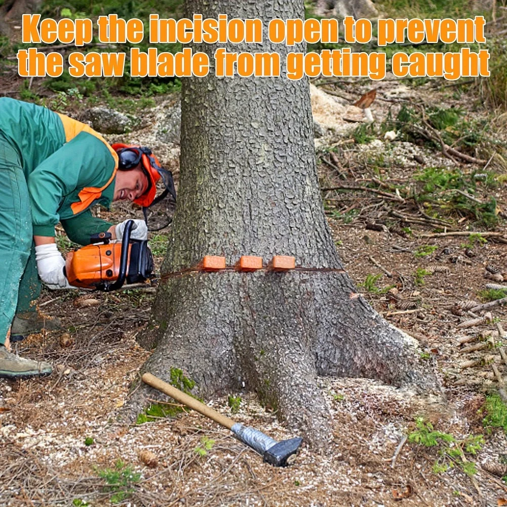 7 5in 5in Wood Felling Wedges With Nails Tree Felling Wedge Chain Saw Logging Supplies Cutting Wood Splitting Tree Cutting Wedge