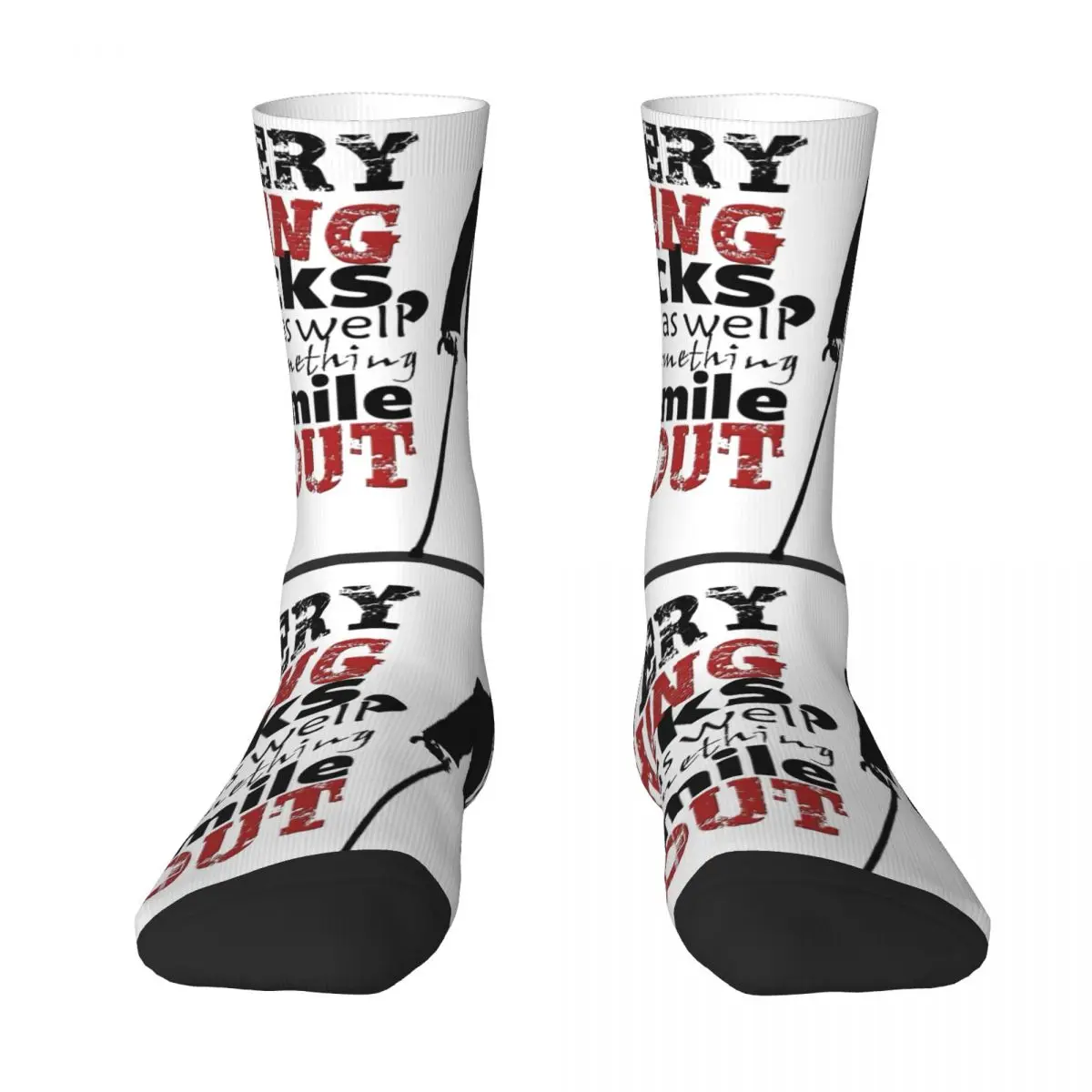 Gregory House Stockings Everything sucks Design Vintage Socks Autumn Anti Skid Socks Adults Men Running Medium Soft Socks