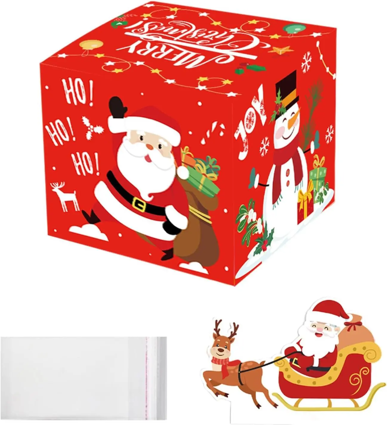 مجموعة هدايا شجرة سانتا كلوز للحفلات DIY صندوق مفاجأة لاستخراج حقيبة الأوراق النقدية بالدولار الأمريكي